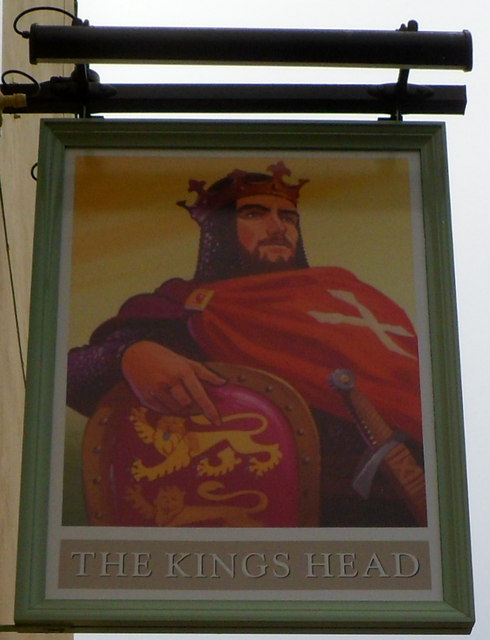 Pub sign, The Kings Head, King's Stanley