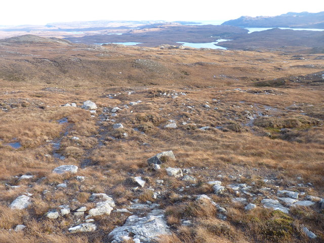 Moorland  below Beinn Mheadhanach looking towards Eisgein