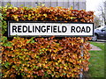 Redlingfield Road sign