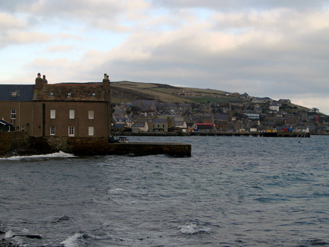 House and slipway beside Stromness Harbour