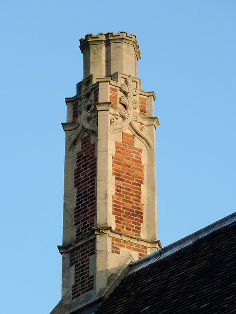 Chimney stack on the Dining Hall at Peterhouse, Cambridge