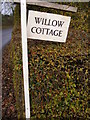 Willow Cottage sign