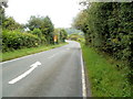 Bend ahead on the A4067 north of Penycae