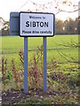 Sibton Village Name sign