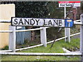 TM4077 : Sandy Lane sign by Geographer