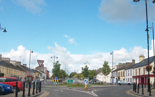 Roundabout on the N5 in the centre of Strokestown