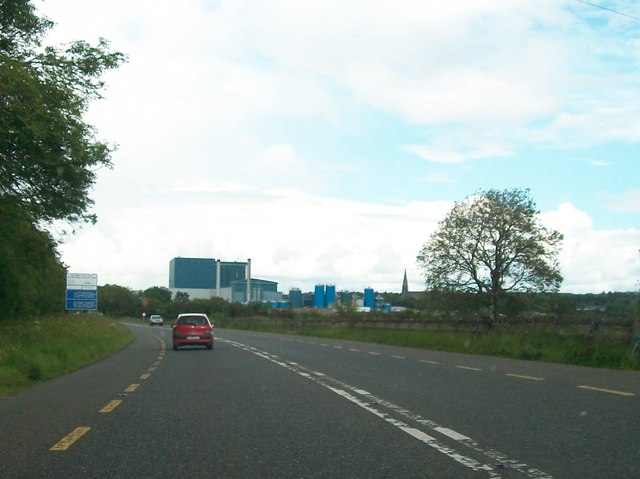 The N5 at the eastern outskirts of Ballaghaderreen