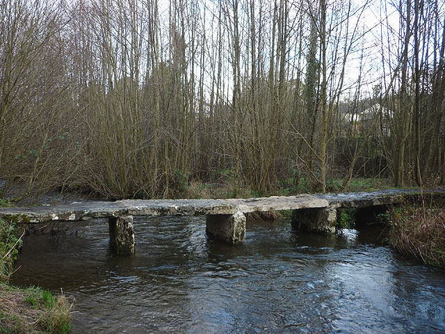 Clapper bridge over the River Gilpin at Crosthwaite