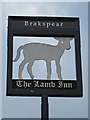 SP3412 : The Lamb Inn (3) - sign, Crawley by P L Chadwick