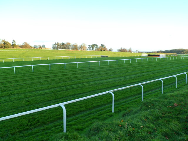 Two parallel racing tracks at Chepstow Racecourse