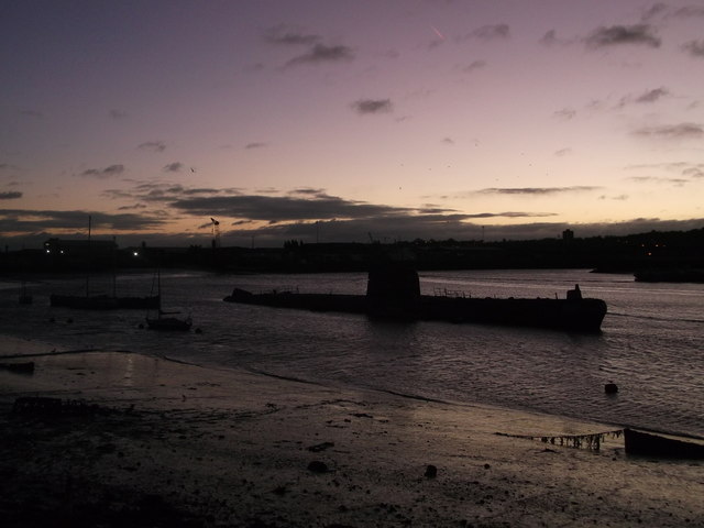 Sunrise, over the Russian Submarine, River Medway
