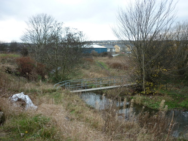 A footbridge over Bradford Beck