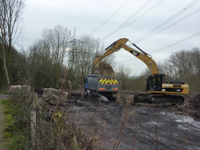 JCB and lorry