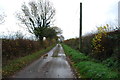 Looking along Highlanes in the direction of Highlanes Farm