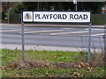 Playford Road sign