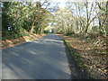 Gun Hill, the road, rising NE to Gun Hill