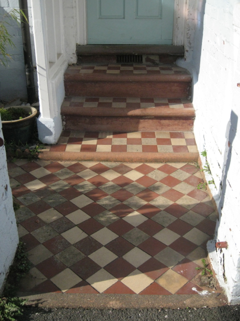 Cream and terracotta tiles, Alexandra Terrace