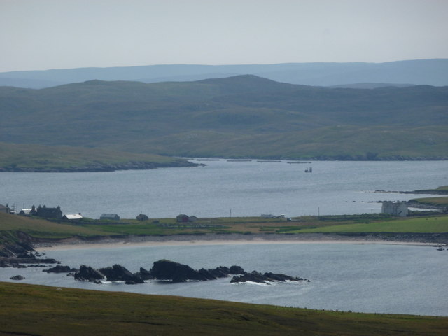 Hillswick: view across Sand Wick and Ura Firth