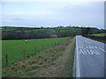 Part of the westbound A458 road near Llanfair Caereinion