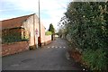 Private road leading to railway bridge