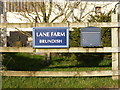 TM2671 : Lane Farm, Brundish sign by Geographer