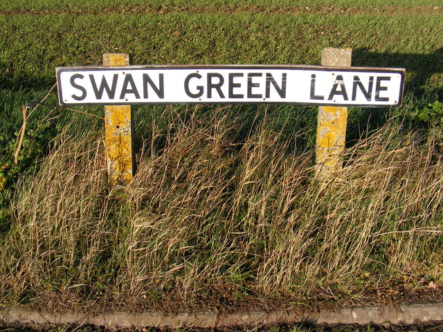 Swan Green Lane sign
