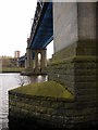 NZ2463 : King Edward VII Bridge from north bank of River Tyne by Andrew Curtis