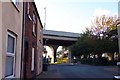 The Runcorn-Widnes Bridge at the end of Parsonage Road