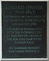 ST8196 : Inscription celebrating the marriage of Edward Jenner by Philip Halling