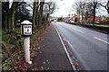 Milepost on the A523