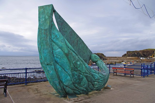 the fishing boat sculpture 2, harbour... © p l chadwick