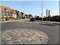 TQ9120 : Cobbled-centred roundabout, Rye by nick macneill