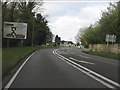 A51 approaching the pair of mini-roundabouts near Colwich