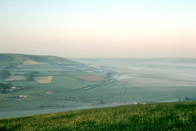 Early morning view from Mount Caburn, 1977