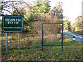 Sign at the entrance to Shadwell Estate, Santon Downham