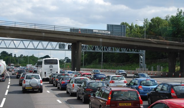 A common sight on the M25 (near Warley Road Bridge)