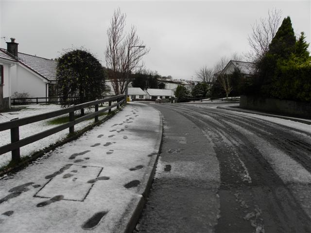 Footprints in the snow, Omagh