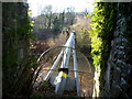 Gas pipeline across the River Taff near Nantgarw