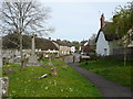 Churchyard path at Cattistock