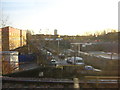 London Overground construction works, south of Surrey Canal Road, December 2011