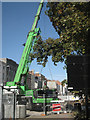 SP3165 : Big green crane lifts precast concrete wall by Robin Stott