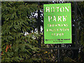 Hoton Park sign