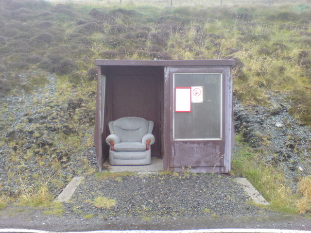 Armchair in bus shelter