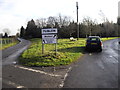 Woollard Lane, a fork in the road