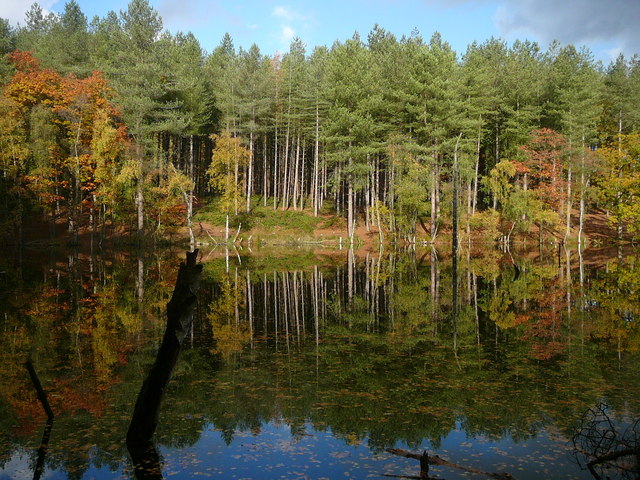 Autumn Colours At Dead Lake, Delamere... © Colin Park Cc-by-sa/2.0 ...