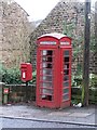 Post Box and Telephone Kiosk at Wharncliffe Side, near Oughtibridge