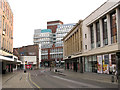 View east along Theatre Street, Norwich