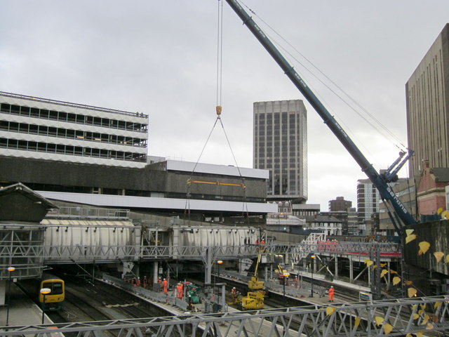 Birmingham New Street Station Redevelopment - Footbridge Being Replaced