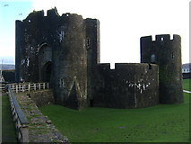 ST1586 : South Postern Gate of Caerphilly Castle by Ruth Riddle