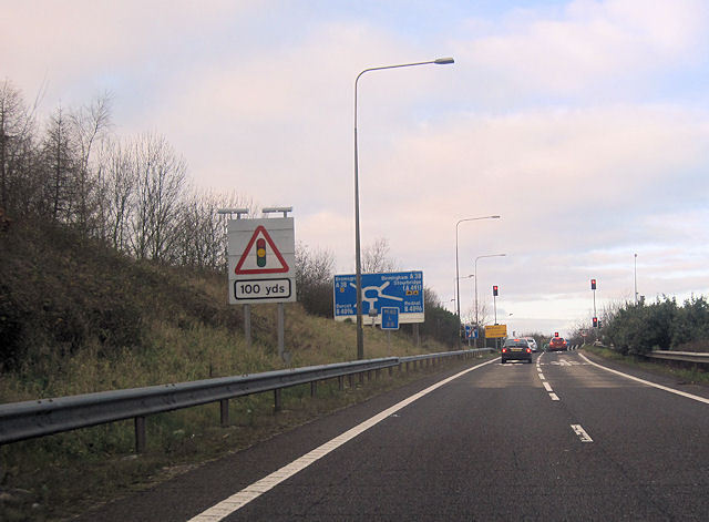 M42 junction 1 slip road at Lickey End © John Firth :: Geograph Britain ...